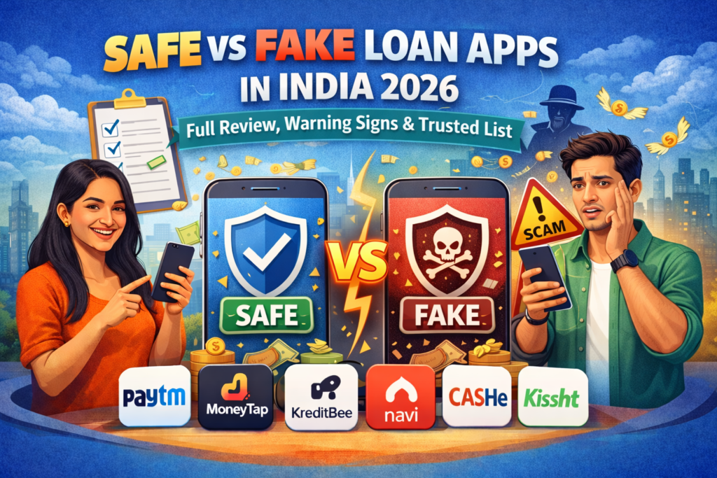 Safe vs Fake Loan Apps in India 2026 Full Review, Warning Signs & Trusted List